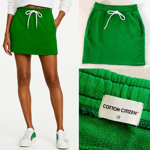 Cotton Citizen Brooklyn Kelly Green Skirt - Picture 1 of 5
